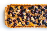 Blueberry and lemon curd frangipane tart long