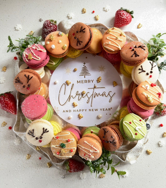 🎄 Couronne de Macarons de Noël / Christmas Macaron Wreath ✨