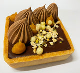 Chocolate and caramel tart