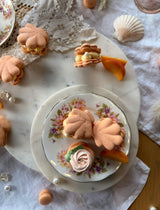 Perle de Pêche Macarons peach and champagne 🍾 box of 4