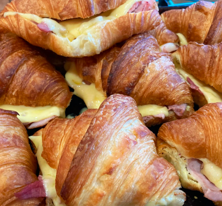 Mixed Box of 3 Almond Croissants and 3 Ham & Cheese Croissants – Little ...